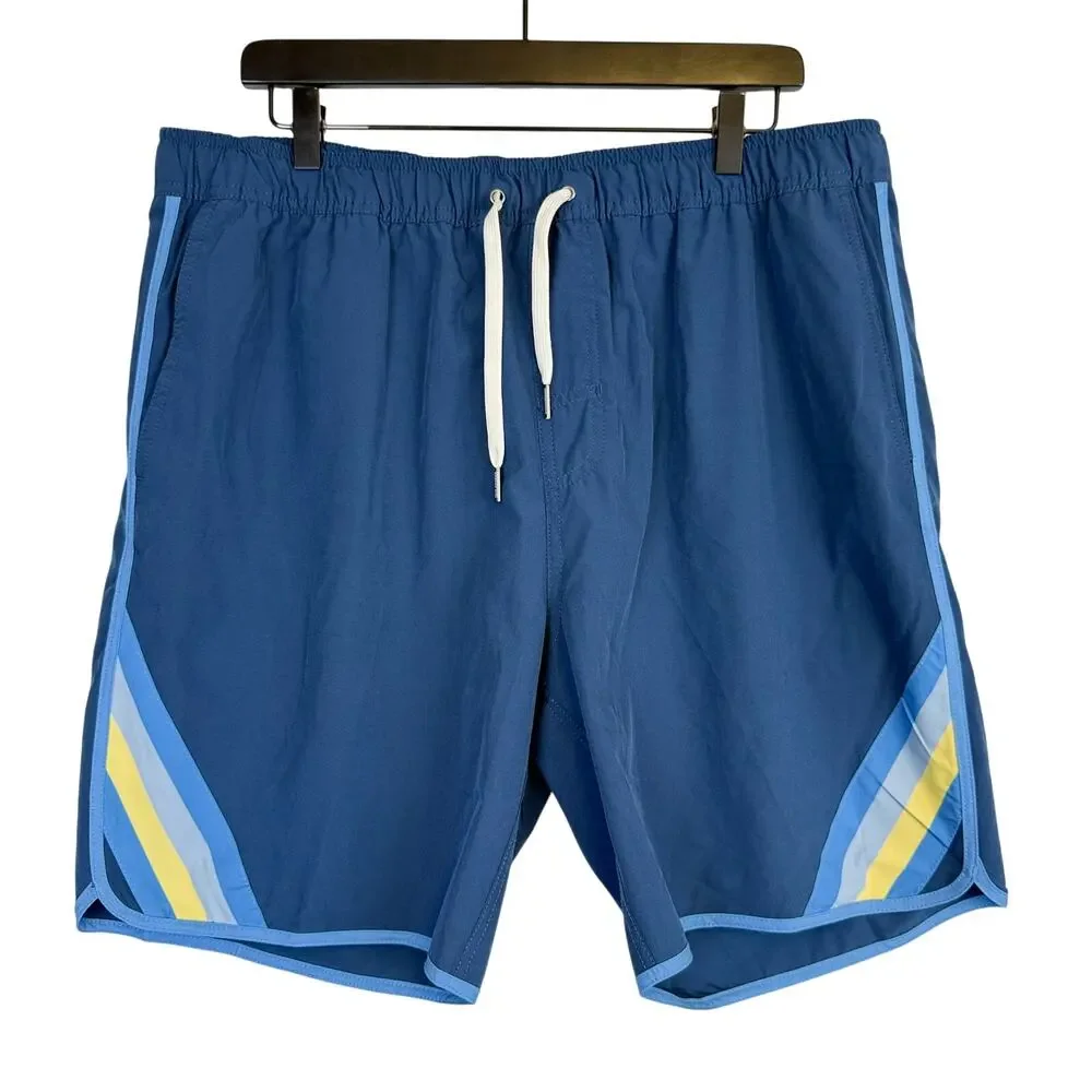Fair Harbor Men's The Anchor Navy Blue Swim Trunks Board Shorts Lined - XXL 2XL